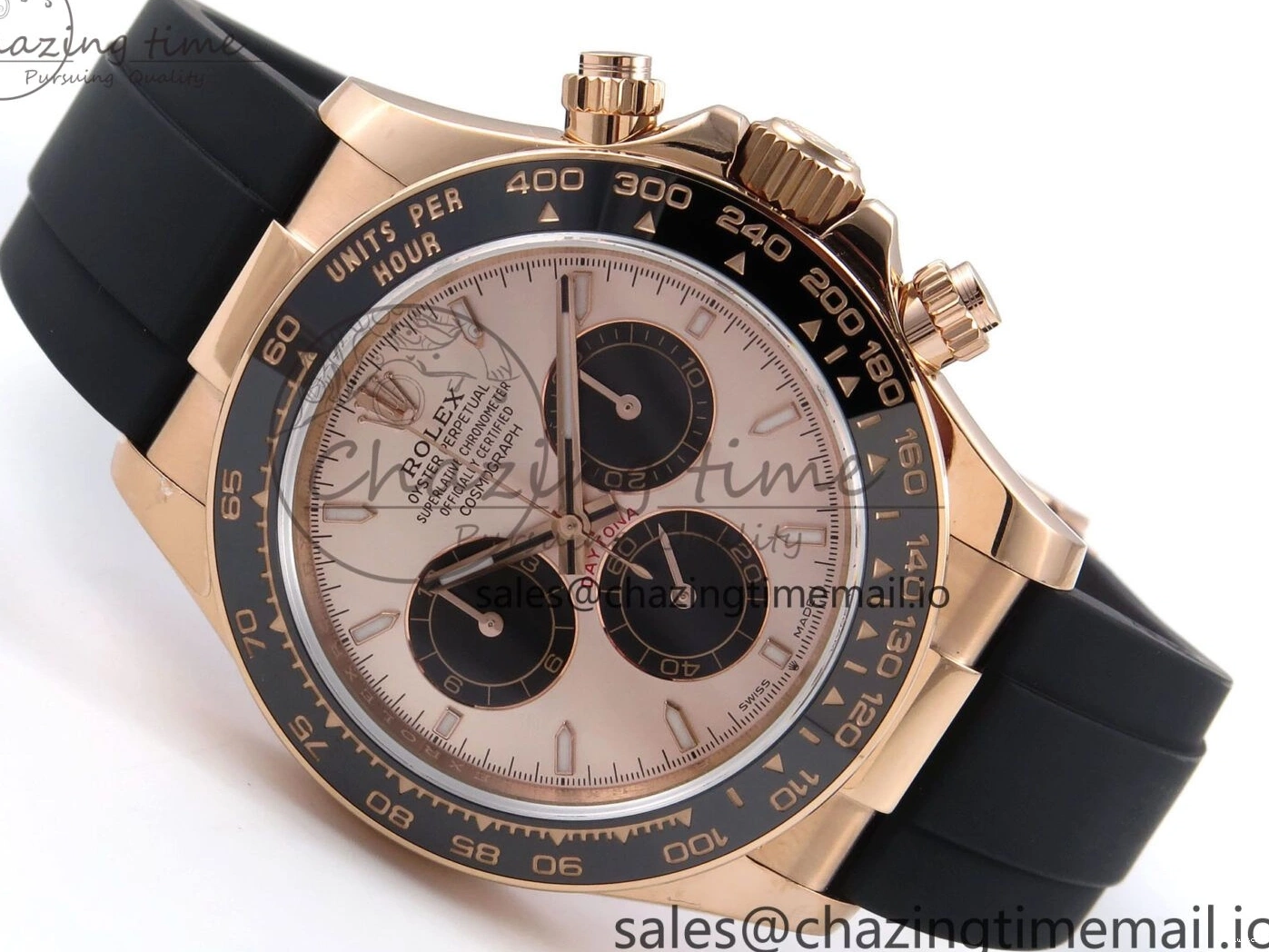 1:1 V6（Gain Dial SH4131 on Oysterflex Daytona RG 126515 Best Strap Weight） Black QF Edition 0524